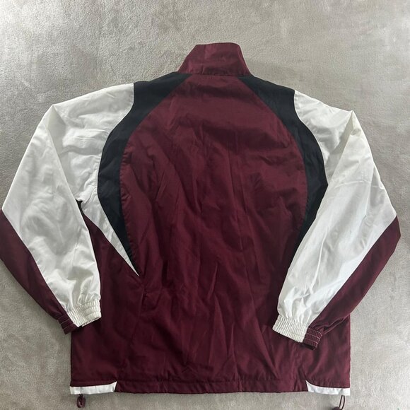 Teamwork Sport Jacket Size XL Red Long Sleeve Sweatshirt Zip Up Front Pockets - Picture 9 of 12